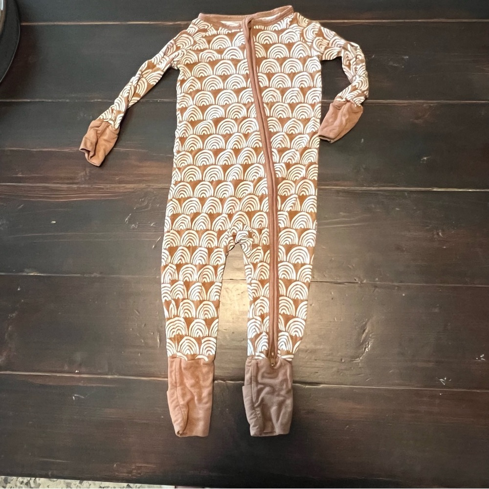 Little Sleepies “Rust Rainbow” Zippy